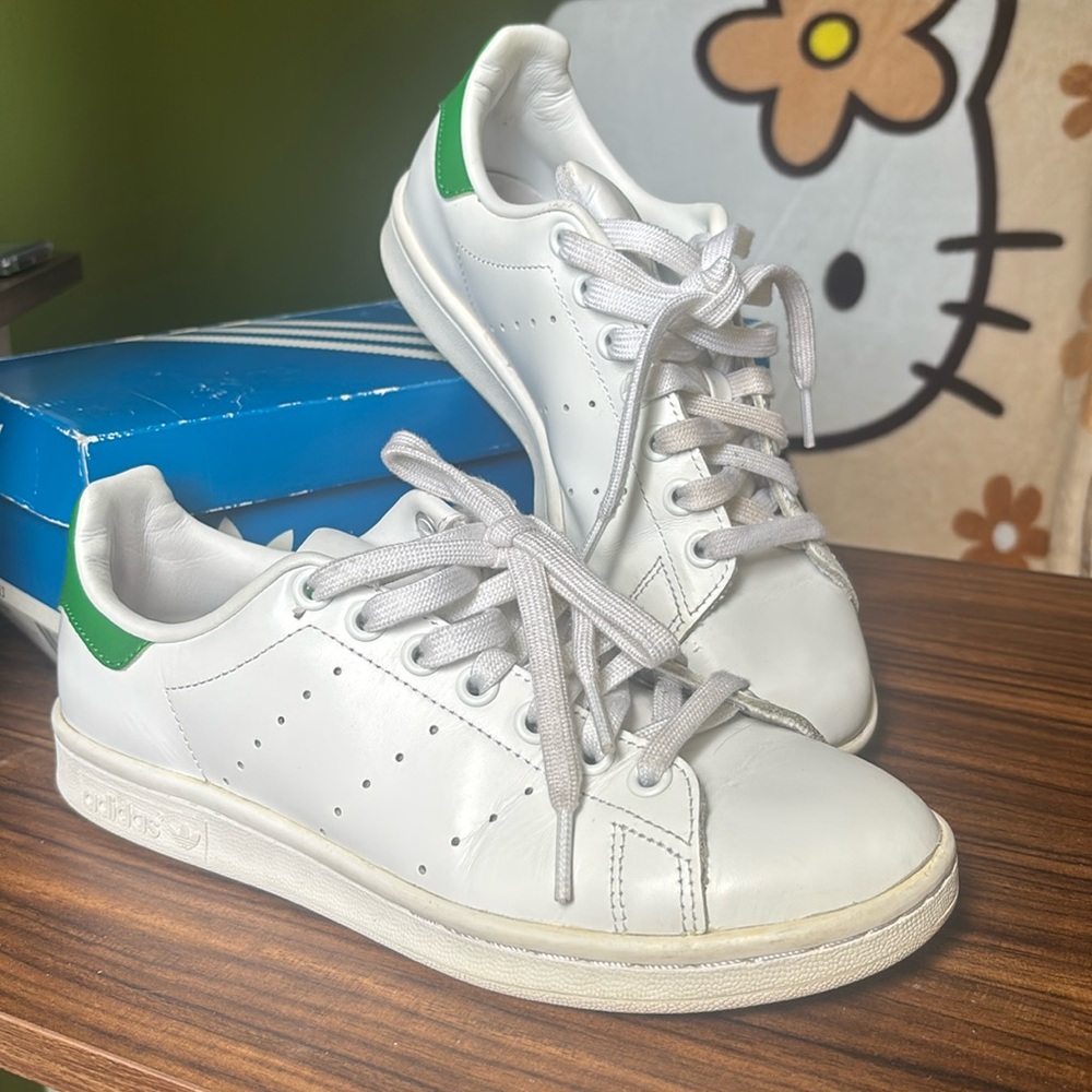 Adidas Stan Smiths White/Green Junior 5 1/2